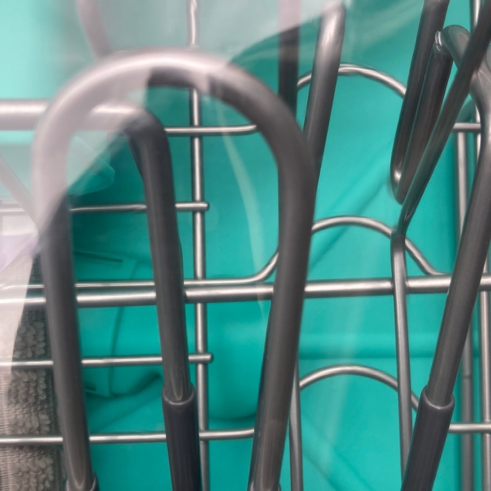 Stainless Steel Dish Rack with Aqua Accents - Picture 4 of 4